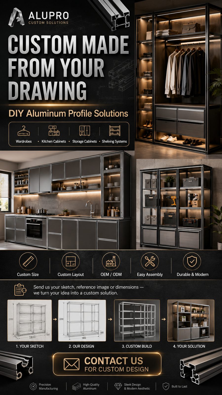 Full-aluminum home profile 22