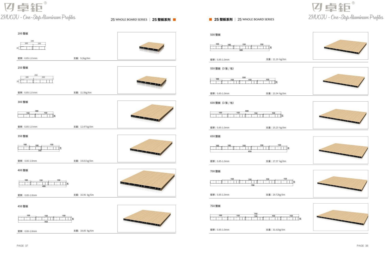 Full-aluminum home profile 39