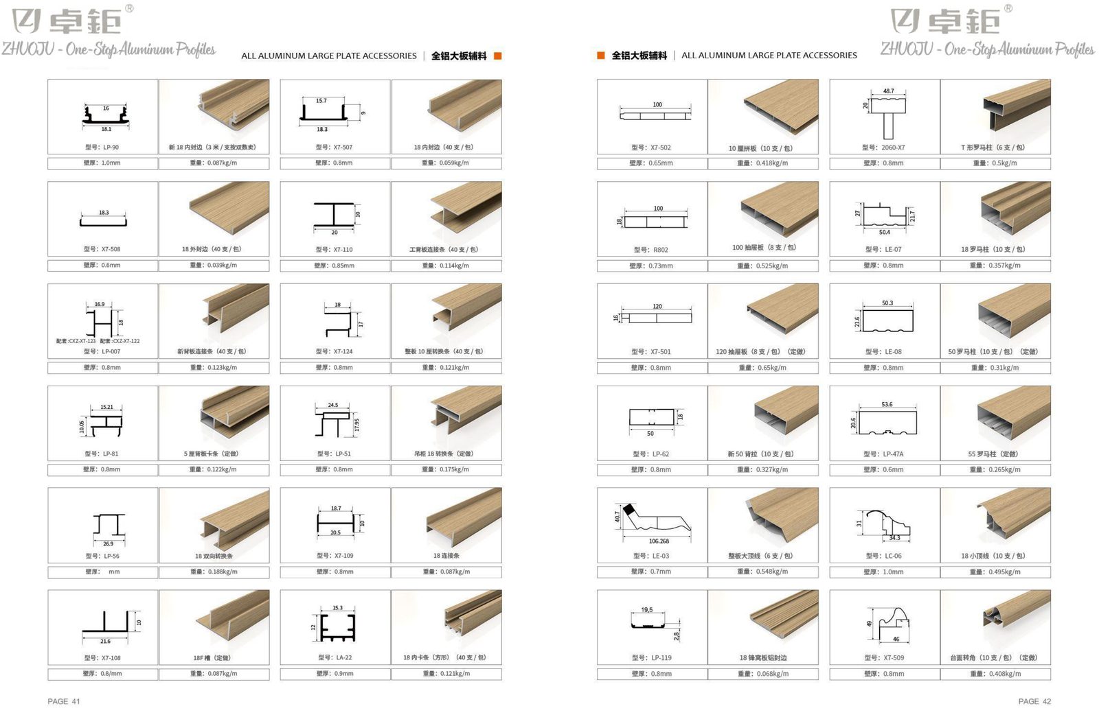 Full-aluminum home profile 41