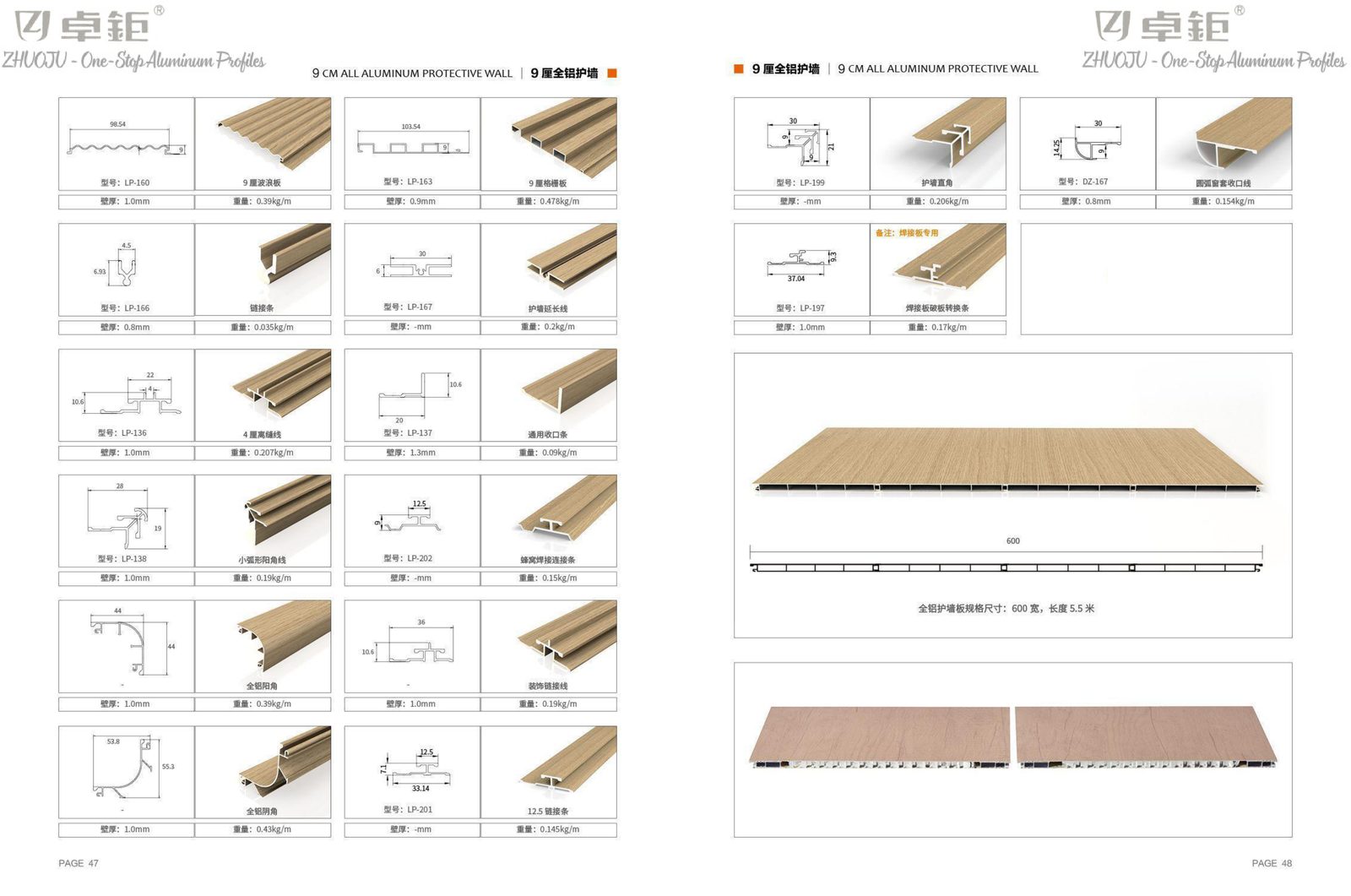 Full-aluminum home profile 44